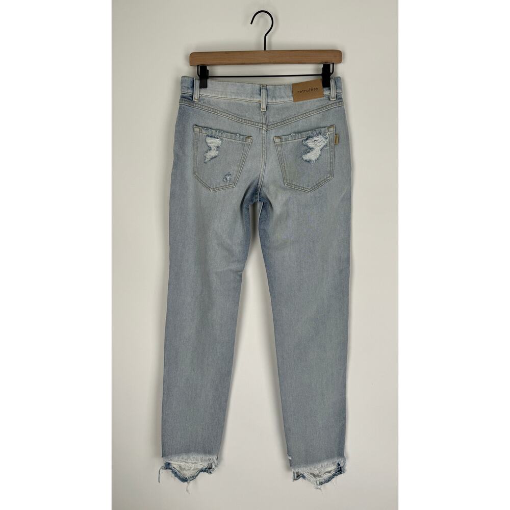 Retrofete Maggie Denim Jean Two Tone Laguna Womens Size 24 New Distressed - Picture 10 of 13